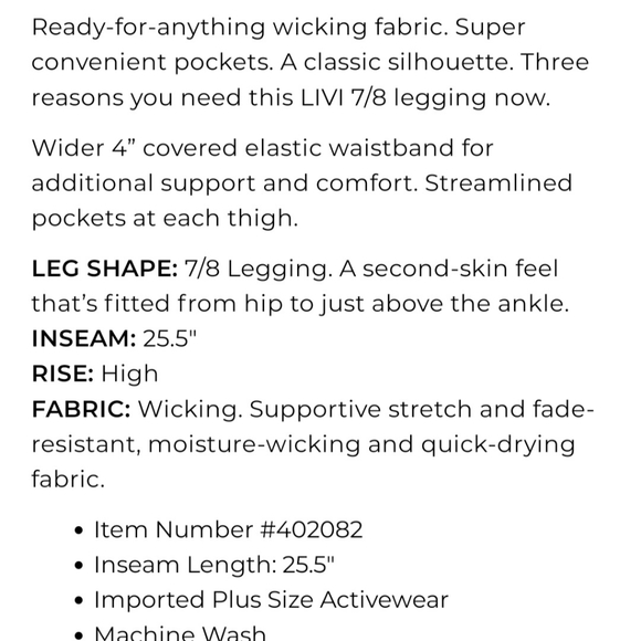 Livi Active Grey/Black 7/8 Length Legging - Picture 6 of 6